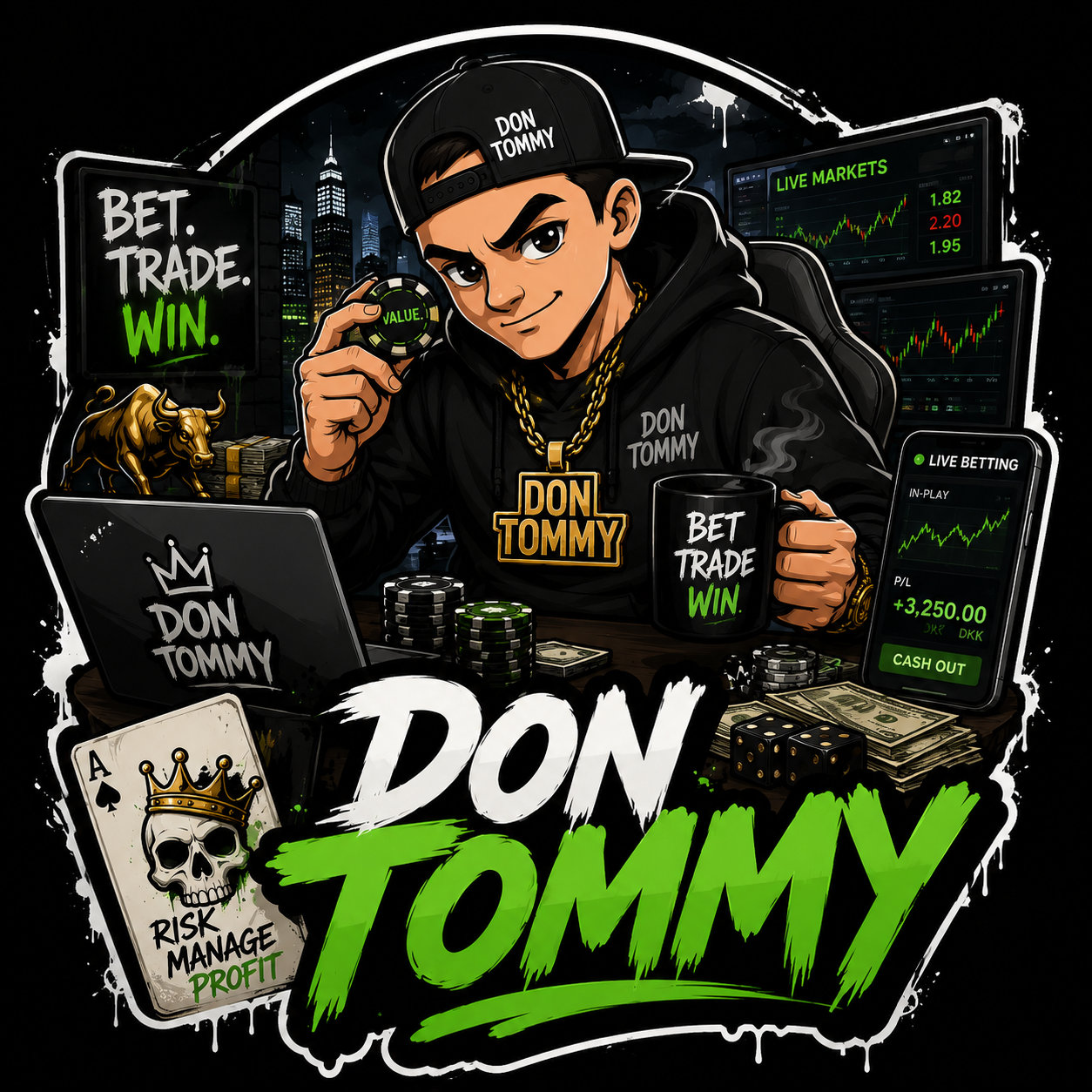 DonTommy gangsta gambler logo